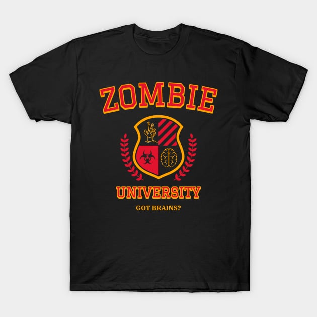 Zombie University Halloween Costume T-Shirt by SunGraphicsLab